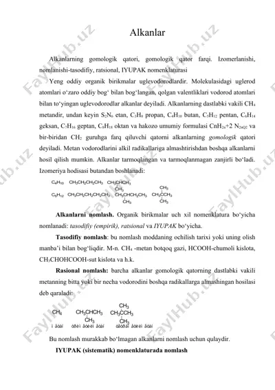 alkanlar — DOCX