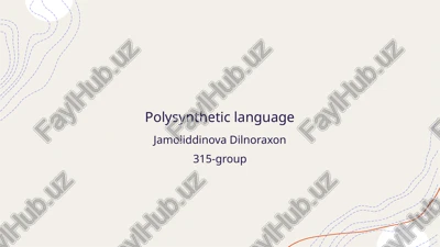polysynthetic language — PPTX