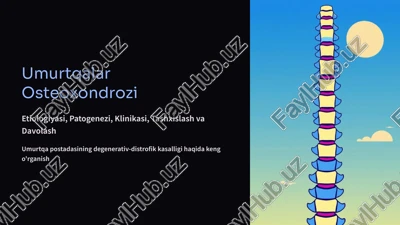 umurtqalar osteoxondrozi — PPTX