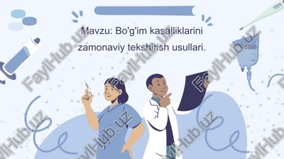 bo'g'im kasalliklarini zamonaviy tekshirish usullari — PPTX