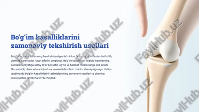 bo‘g‘im kasalliklarini zamonaviy tekshirish usullari — PPTX