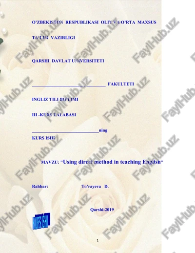 using direct method in teaching english — DOC