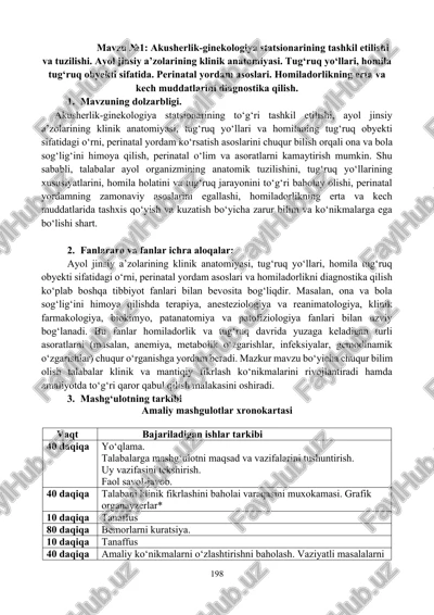 akusherlik-ginekologiya statsionari — DOCX