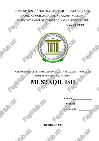 emm dagi qurilmalarning tavsifi. radiopellingator, spektro-analizator, gps, radiolokator — DOCX