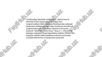 idealistlik neofilologiya — PPTX