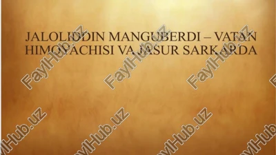 jaloliddin manguberdi — PPTX