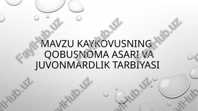 qobusnoma — PPTX