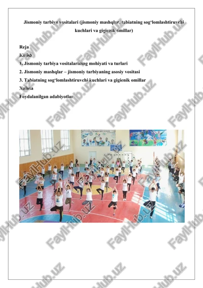jismoniy tarbiya vositalari — DOCX