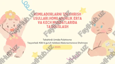 homiladorlarni tekshirish — PDF