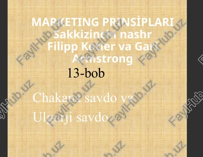marketing prinsi̇plari — PPTX