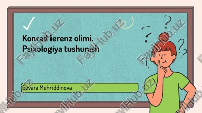 konrad lerenz olimi. psixologiya tushunish — PPTX