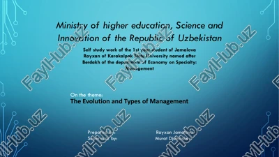 evolution and types of management — PDF