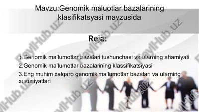 genomik maluotlar bazalari — PPTX