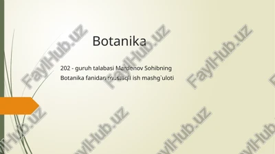 botanika, xitridiyasimonlarning tuzilishi va umumiy xususiyatlari haqida — PPTX
