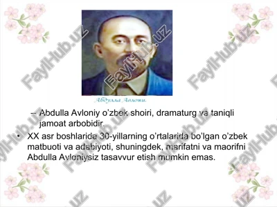 abdulla avloniy — PPT