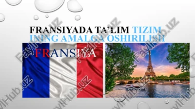 fransiyada ta’lim tizimining amalga oshirilishi — PPTX