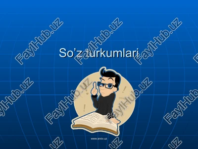 so’z turkumlari — PPT