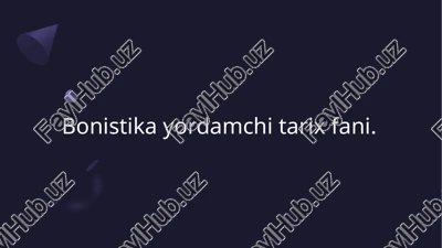 bonistika yordamchi tarix fani — PPTX