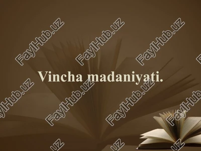 vincha madaniyati — PPTX
