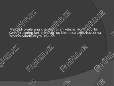 homilaning chanog'ibilan kelishi — PPTX