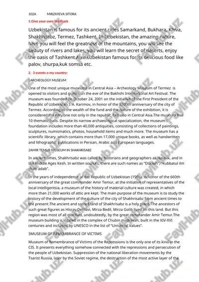 archeology museum of termez — DOCX