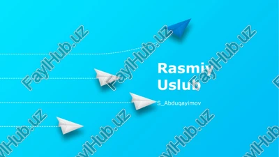 rasmiy uslub — PPTX