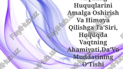 huquqda vaqtning tarixiy ahamiyati — PPTX