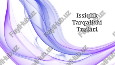 issiqlik tarqalishi turlari — PPTX