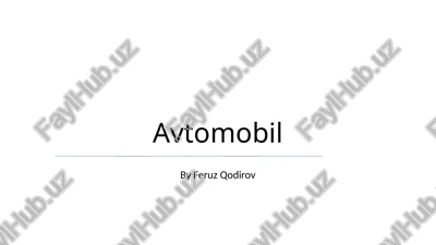 avtomobil — PPTX