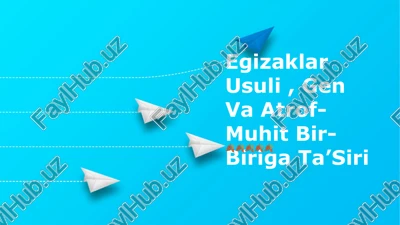 egizaklar usuli — PPTX