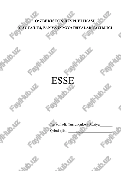 xalqaro yangiliklar fanini joriy etish tarafdorlari — DOCX
