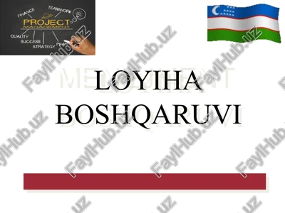 menejment loyiha boshqaruvi — PPT