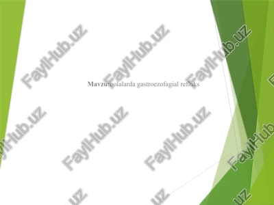 bolalarda gastroezofagial refluks — PPTX