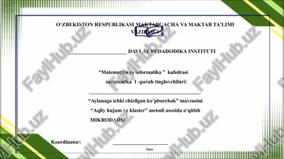 mikrodars matematika — PPTX