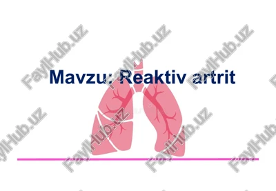 reaktiv artrit — PPTX