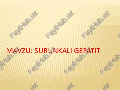 surunkali gepatit — PDF