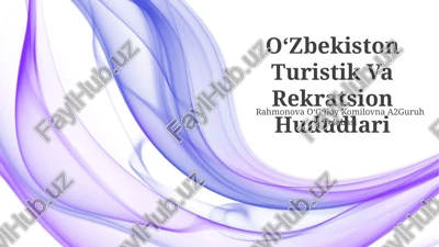 ipak yoʻlining afsonaviy diqqatga sazovor joylari — PPTX
