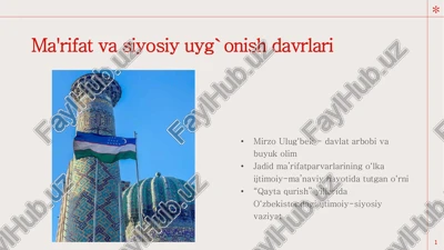 jadid ma'rifatparvarlarining o'lkai jtimoiy-ma'naviy hayotida tutgan o'rni — PDF