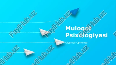 muloqot psixologiyasi — PPTX