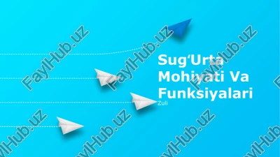 sugʻurta mohiyati va funksiyalari — PPTX