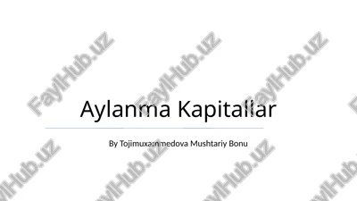 aylanma kapitallar — PPTX