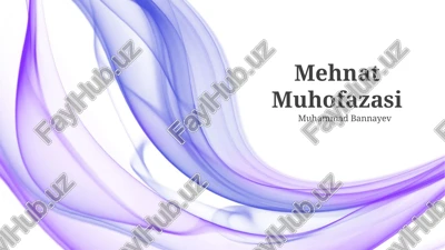 mehnat muhofazasi — PPTX