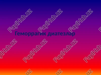 gemorragik diatez — PPTX