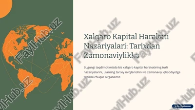 xalqaro kapital harakati nazariyalari: tarixdan zamonaviylikka — PPTX