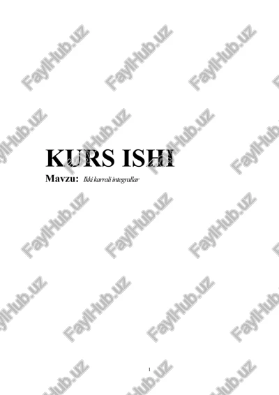 ikki karrali integrallar — DOCX