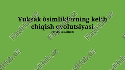 meva va urug'larning rivojlanishi — PPTX