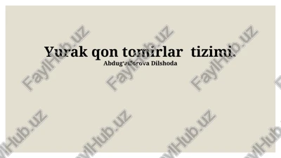 yurak-qon tomirlar tizimi — PPTX