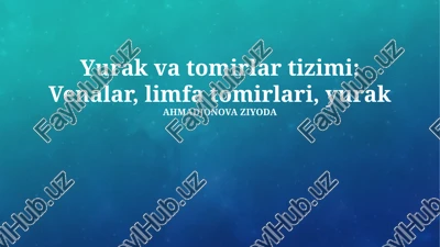 yurak va tomirlar tizimi — PPTX