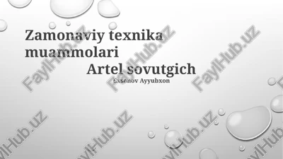 zamonaviy texnika muammolari — PPTX