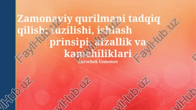 zamonaviy qurilmalar tadqiqoti — PPTX